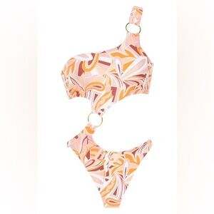 L*space TESSA ONE-SHOULDER ONE-PIECE SWIMSUIT IN PSY PSYCHEDELIC SUMMER